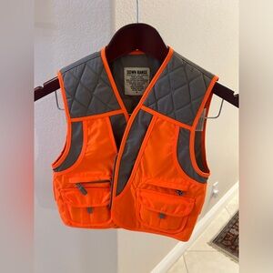 Down Range brand high visibility vest. Can be used hiking bird hunting riding